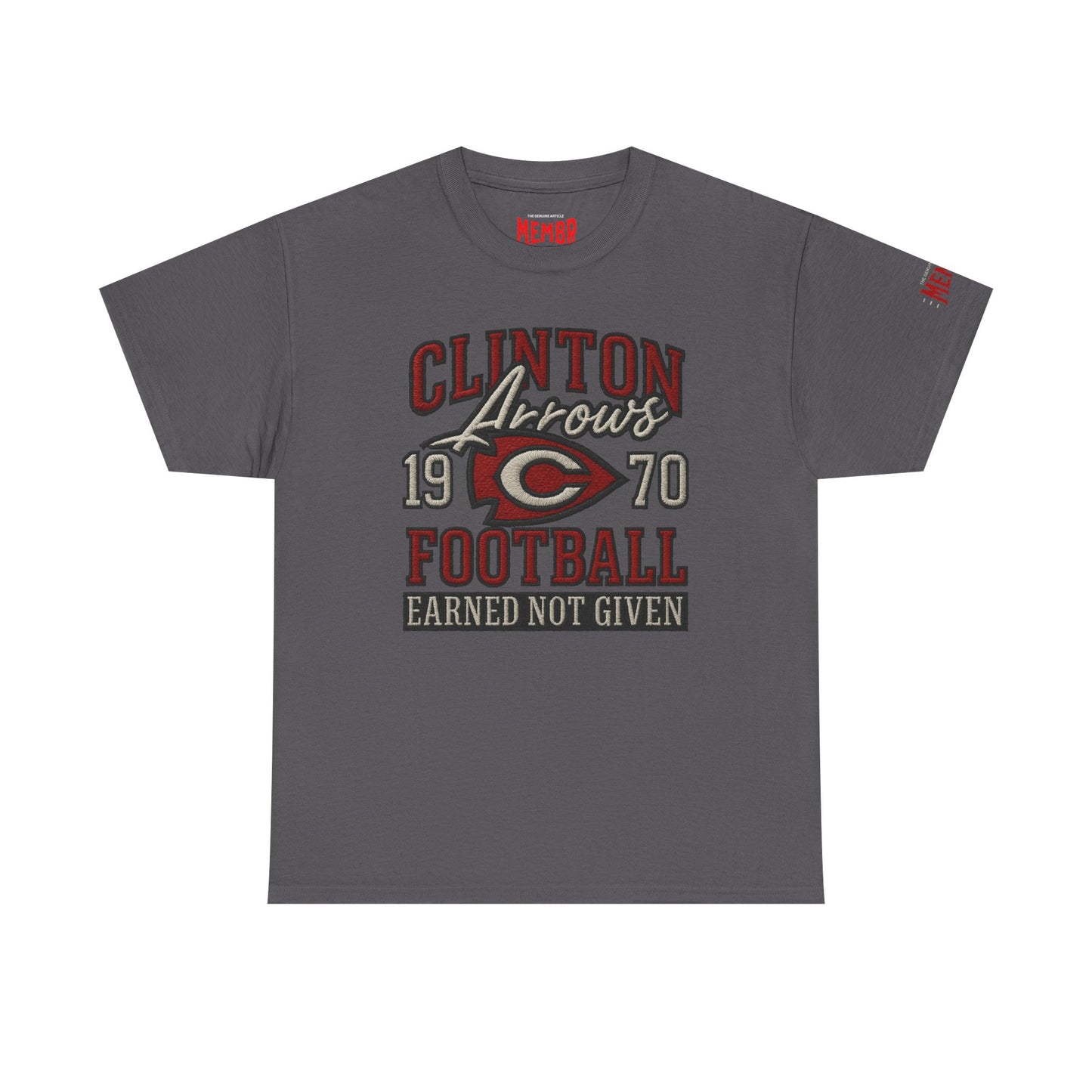 Clinton Football "Earned" Tee (55th Year Homecoming Addition)