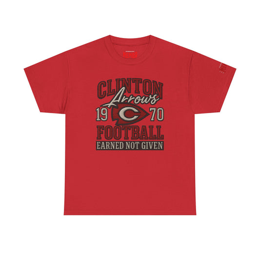 Clinton Football "Earned" Tee (55th Year Homecoming Addition)