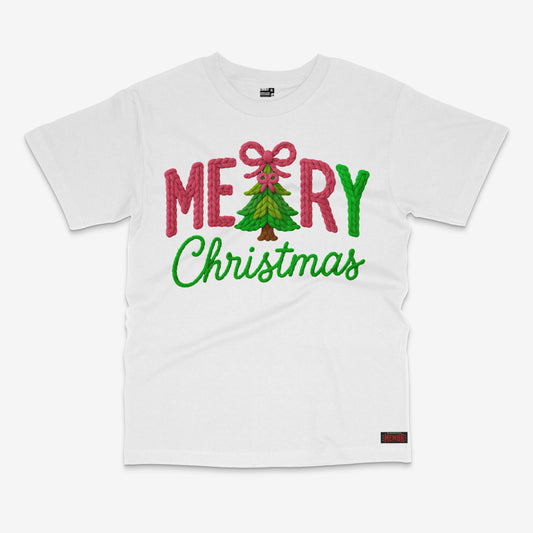 Faux Crochet Merry Christmas Tee