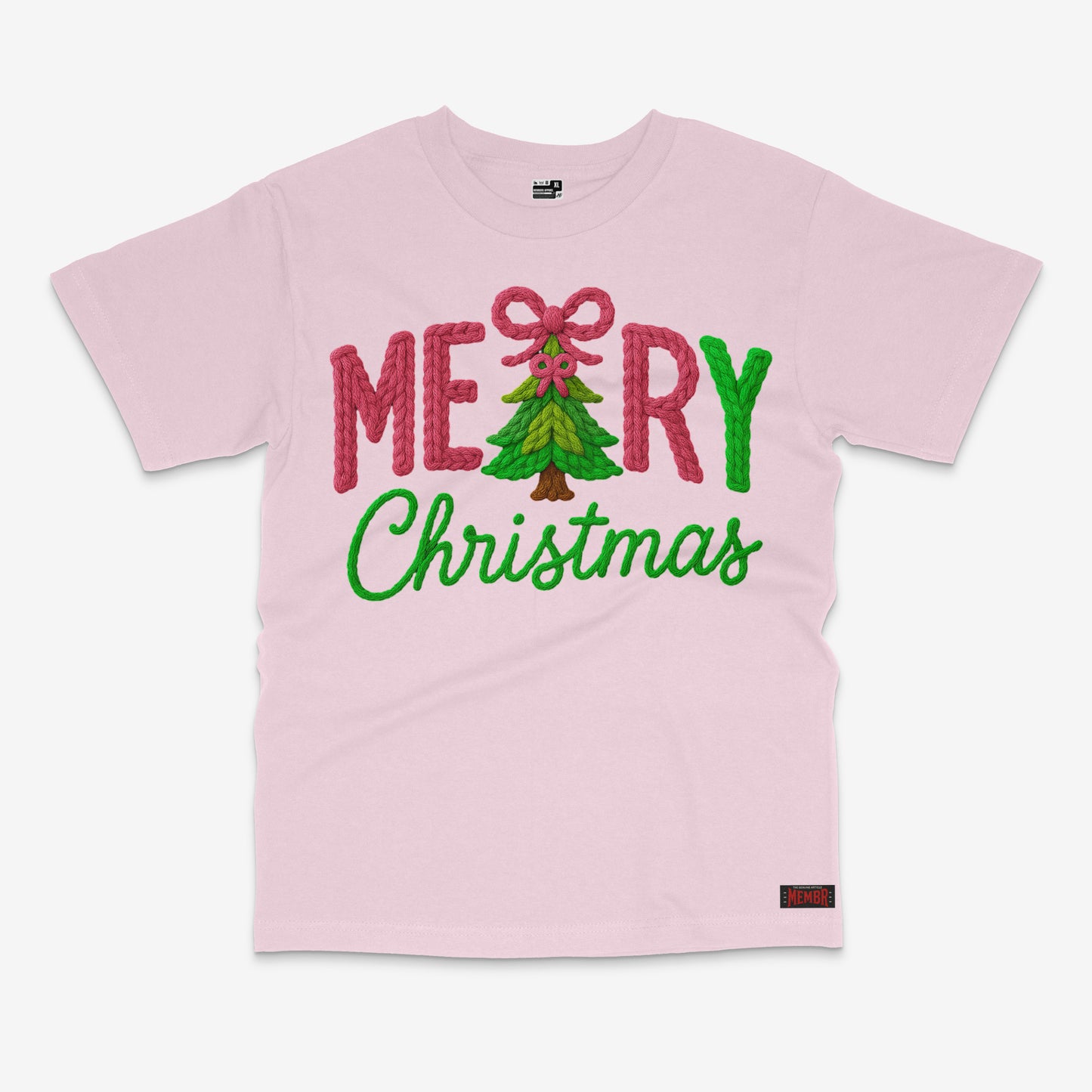 Faux Crochet Merry Christmas Tee
