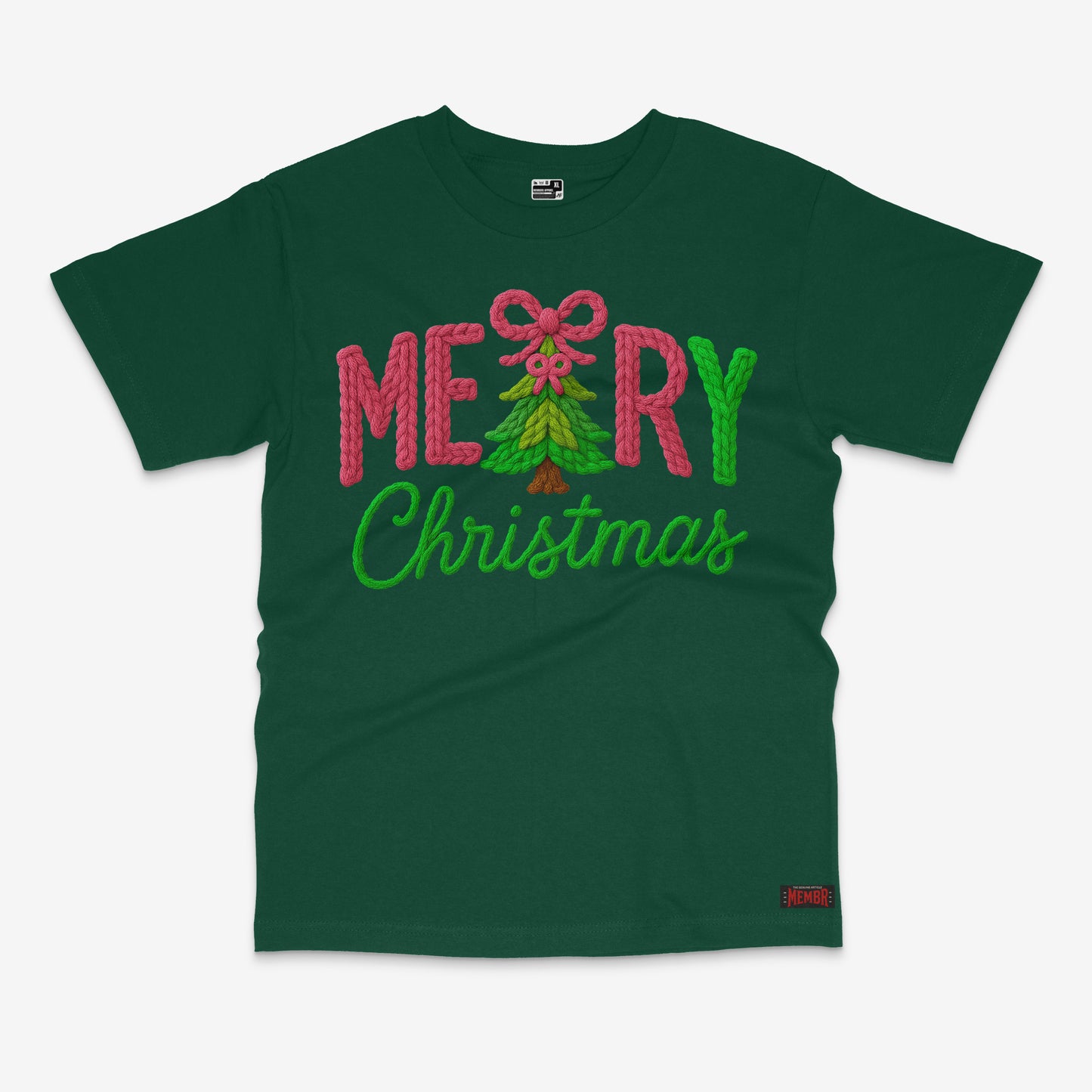 Faux Crochet Merry Christmas Tee